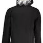 Sleek Black Hooded Long-Sleeve Sweatshirt