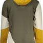 Green Cotton Hooded Sweatshirt with Logo Print
