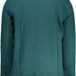 Green Logo Print Round Neck Sweatshirt