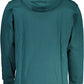 Green Cotton Hooded Sweatshirt with Central Pocket