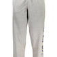 Sleek Gray Fleece Sports Trousers with Print