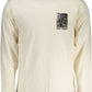 Sleek White Cotton Tee with Iconic Print