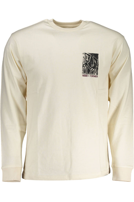 Sleek White Cotton Tee with Iconic Print