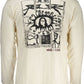 Sleek White Cotton Tee with Iconic Print
