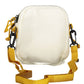 Chic White Polyester Shoulder Bag for Men