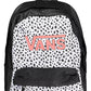 Sleek Black Polyester Backpack with Logo Detail