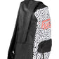 Chic Black Logo Backpack with Contrasting Details