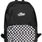 Sleek Black Backpack with Contrasting Details