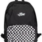Sleek Black Polyester Backpack with Logo