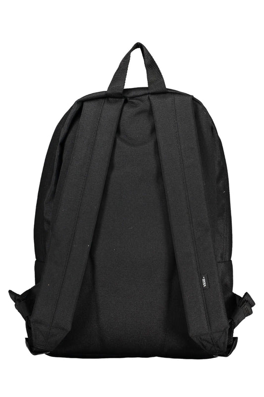 Sleek Black Backpack with Contrasting Details