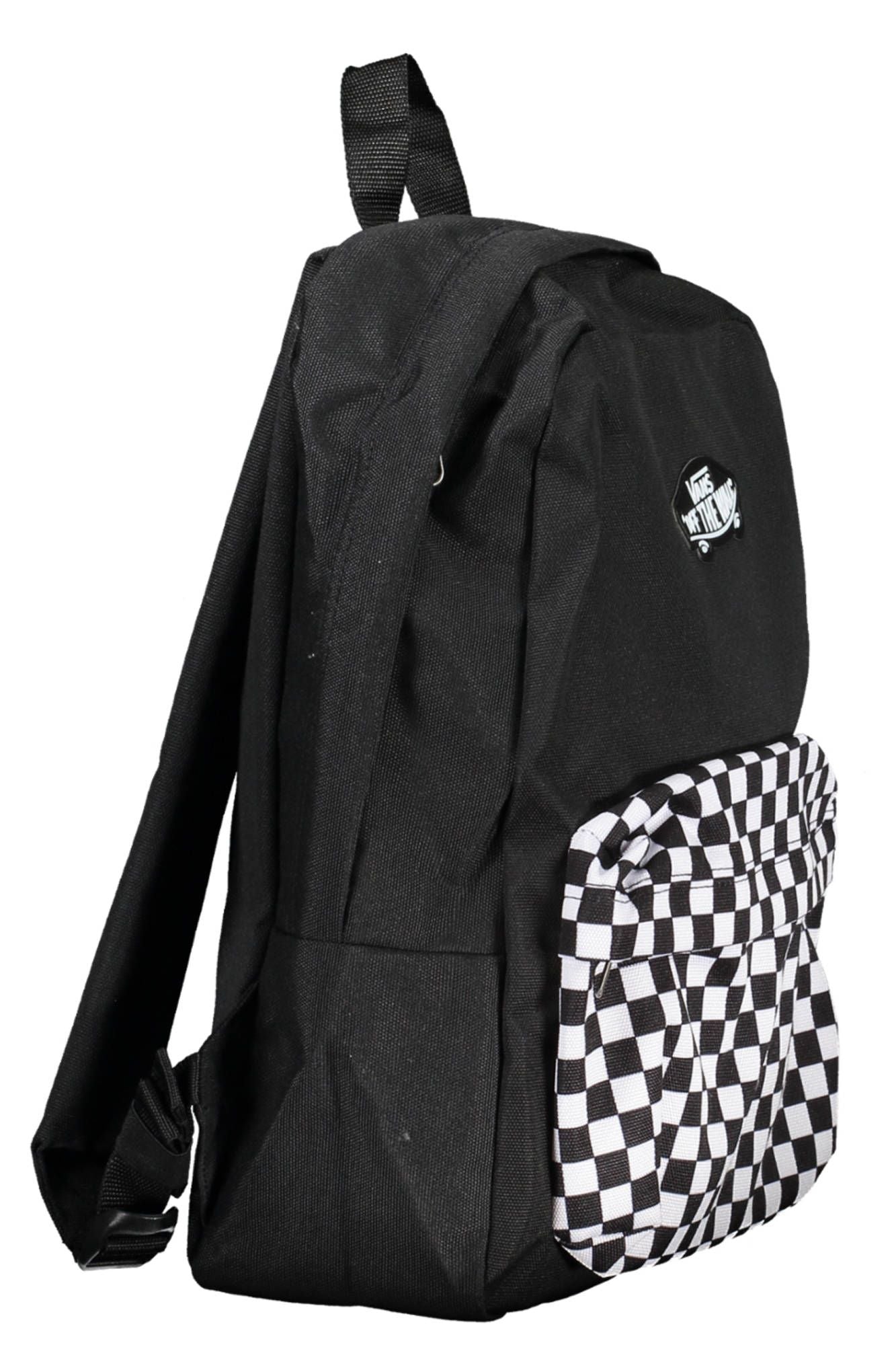 Sleek Black Backpack with Contrasting Details