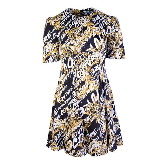 Elegant Baroque Printed Flare Dress