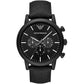 Sleek Black Chronograph Men's Watch