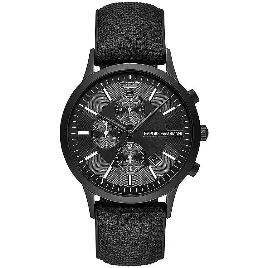 Sleek Black Chronograph Timepiece