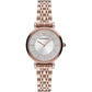 Elegant Pink Bronze Timepiece with Crystals