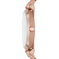 Elegant Pink Bronze Timepiece with Crystals