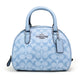 Sydney Small Cornflower Signature Chambray Canvas Satchel Handbag