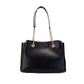 Teagen Large Black Pebbled Leather Long Drop Satchel Bag Purse
