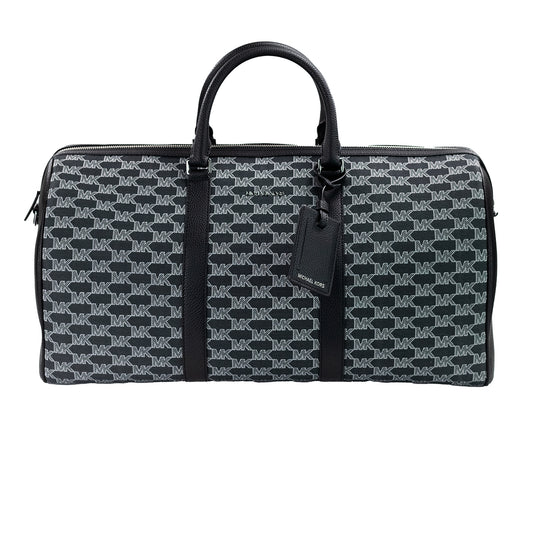 Cooper Black Signature Jacquard Canvas Duffle Travel Luggage Bag