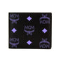 Small Black Dahlia Purple Smooth Visetos Monogram Logo Leather Bifold Wallet