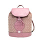Dempsey True Pink Signature Jacquard Canvas Logo Patch Backpack