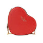 Love Shack Candied Cherry Mini Leather Chain Heart Crossbody Handbag