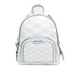 Jaycee Medium Vista Blue Signature Canvas Zip Pocket Backpack Bag