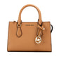 Sheila Small Luggage Vegan Faux Leather Center Zip Satchel Handbag