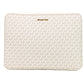 Jet Set Travel Large Light Cream Signature PVC Laptop Computer Case
