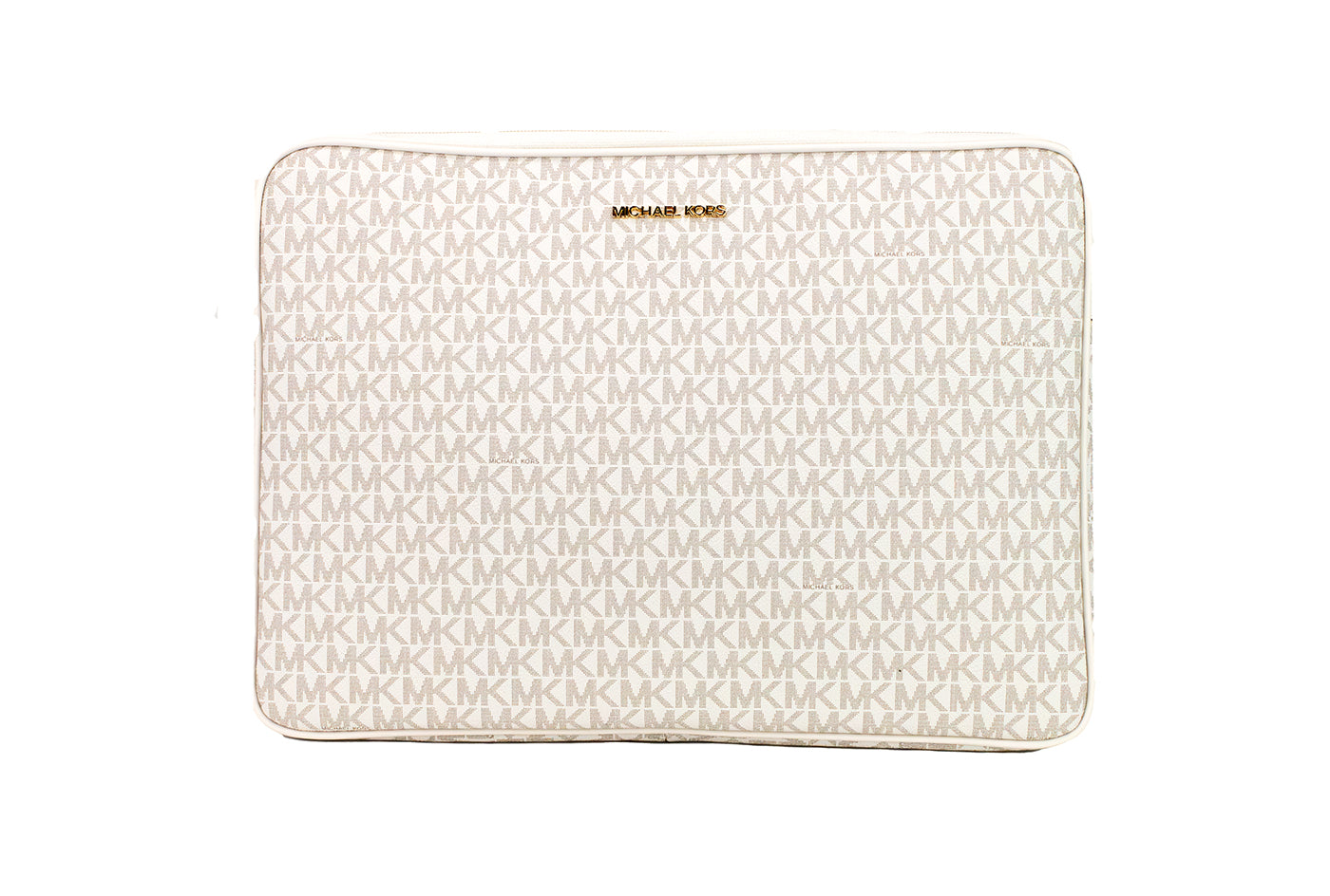 Jet Set Travel Large Light Cream Signature PVC Laptop Computer Case