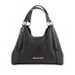 Arlo Small Black Leather Center Zip Compartment Crossbody Purse Bag