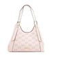 Arlo Large Powder Blush Leather Zip Shoulder Bag Satchel Purse