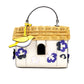 Wild Petal Birdhouse Wicker Smooth Leather Crossbody Handbag Purse