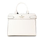 Staci Parchment Medium Saffiano Leather Crossbody Satchel Handbag