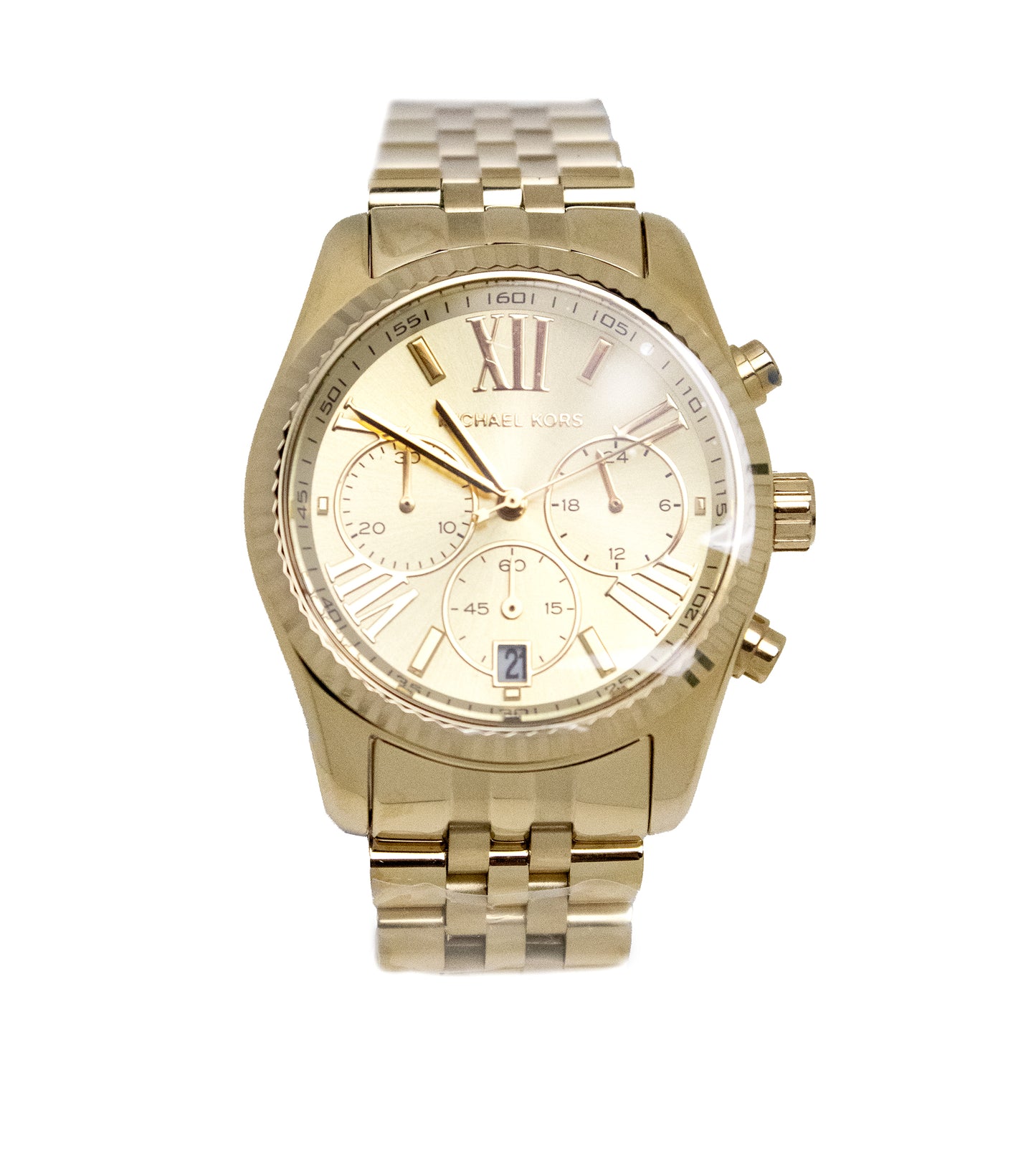 Lexington Chronograph Gold Toned Stainless Steel Watch MK5556