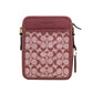 Sullivan Wine Signature Chambray Canvas Leather Crossbody Bag