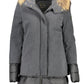 Elegant Long-Sleeve Down Jacket with Removable Fur Hood