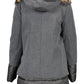 Elegant Long-Sleeve Down Jacket with Removable Fur Hood