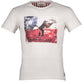 Chic White Printed Short Sleeve Tee